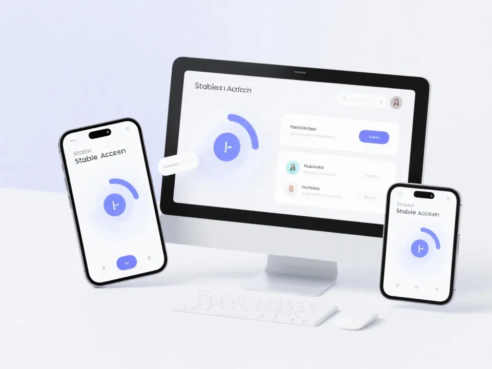 备用网址多设备访问示意图